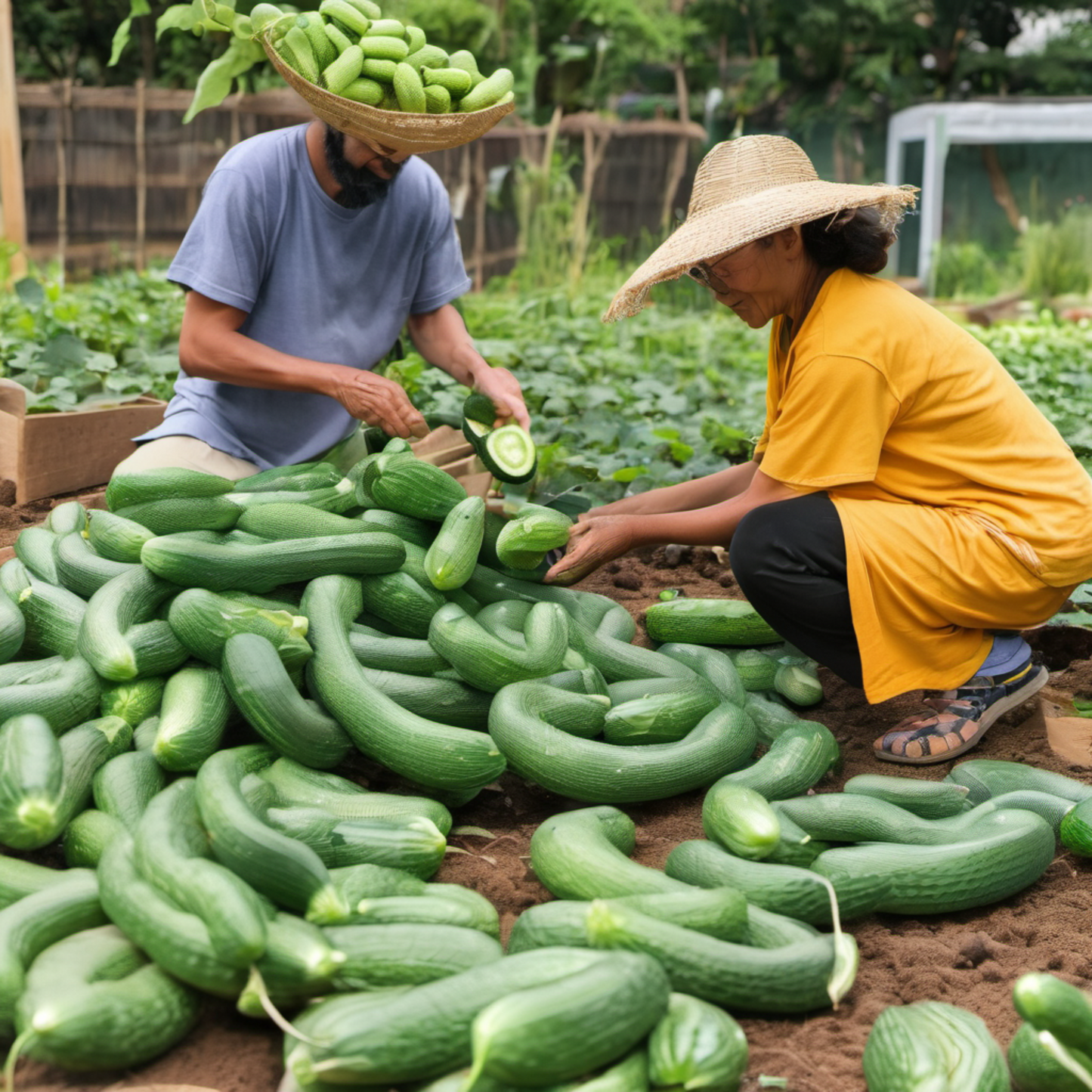 Snake Melon Cucumbers the twist your salads need! Concombres melon serpent : la touche dont vos salades ont besoin !