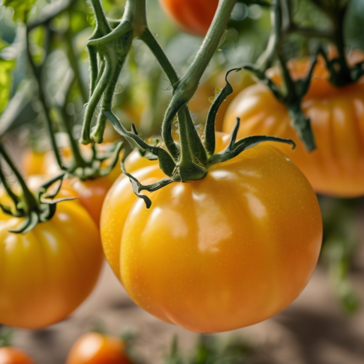 Grow your own sweet and Tangy Tomatoes in your garden. Cultivez vos propres tomates sucrées et acidulées dans votre jardin.