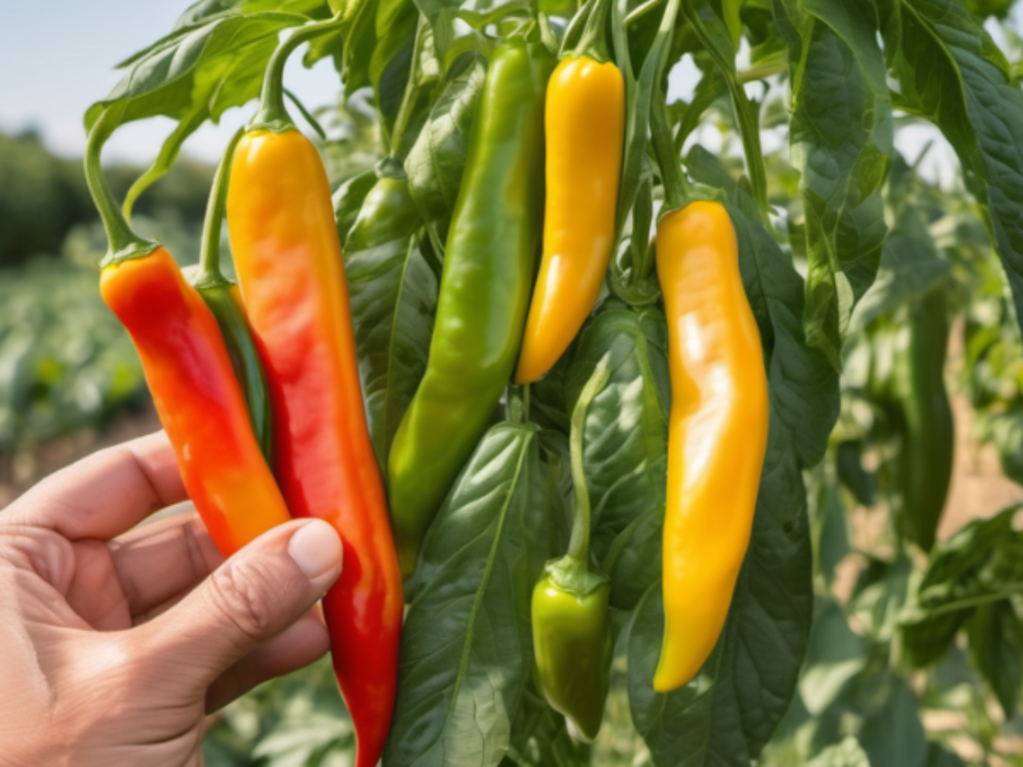 Bountiful Harvest with Sweet Hungarian Wax Pepper Seeds Récolte abondante avec des graines de poivre de cire hongrois doux