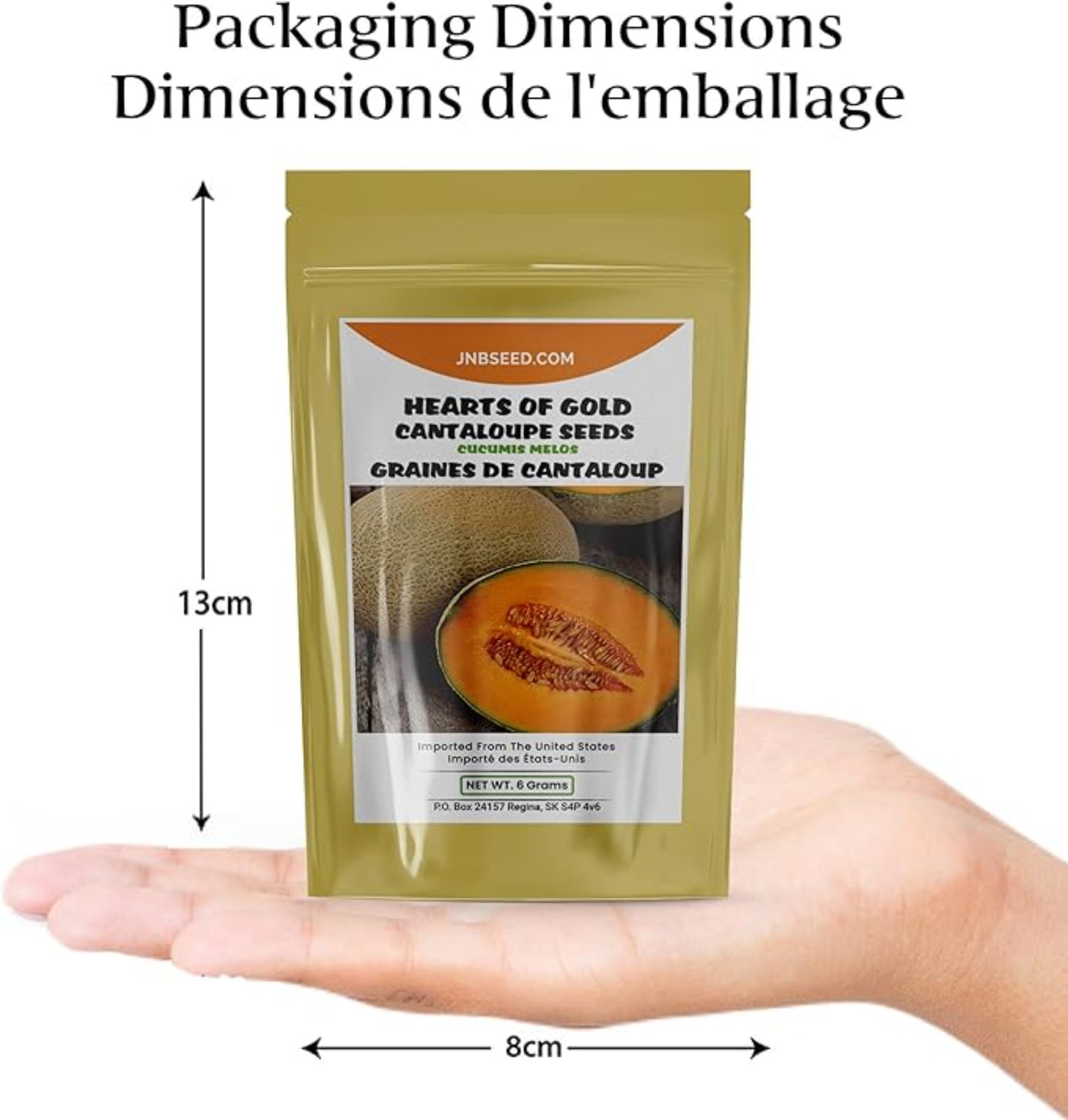 High-Quality Hearts of Gold Cantaloupe Seeds Graines de cantaloup Hearts of Gold de haute qualité
