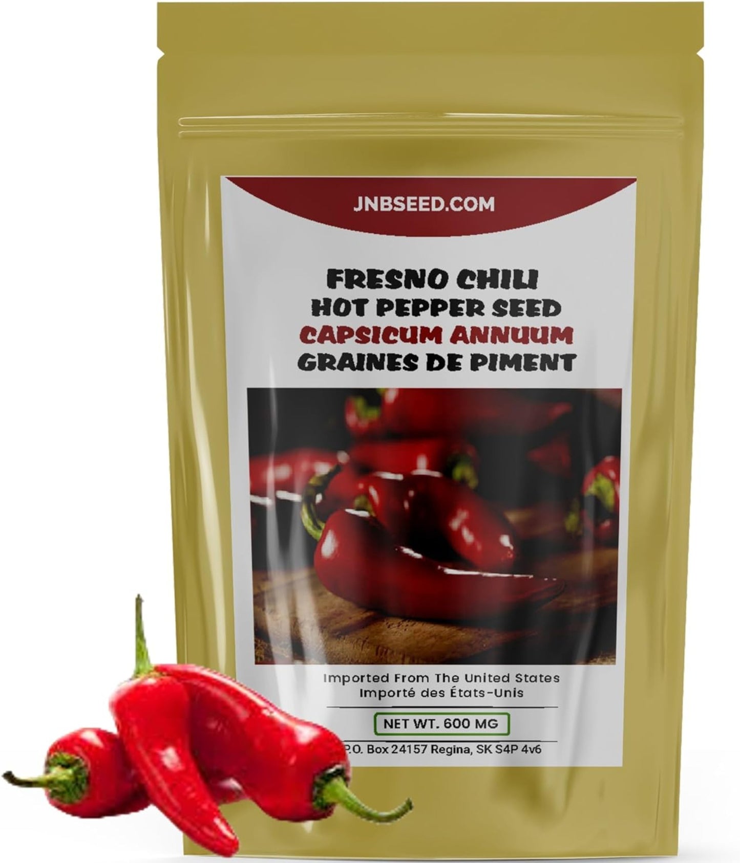Fresno Chili Pepper Seeds Packet Sachet de graines de piment Fresno