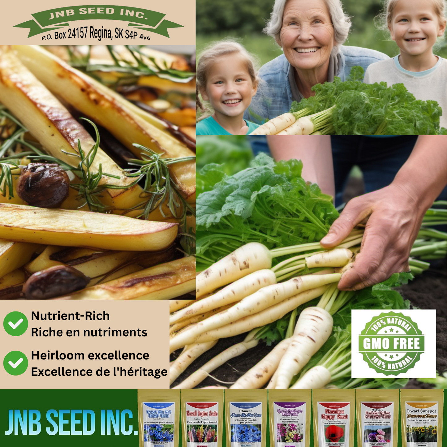 Hollow Crown Parsnip for a Bountiful Crop Panais à couronne creuse pour une récolte abondante