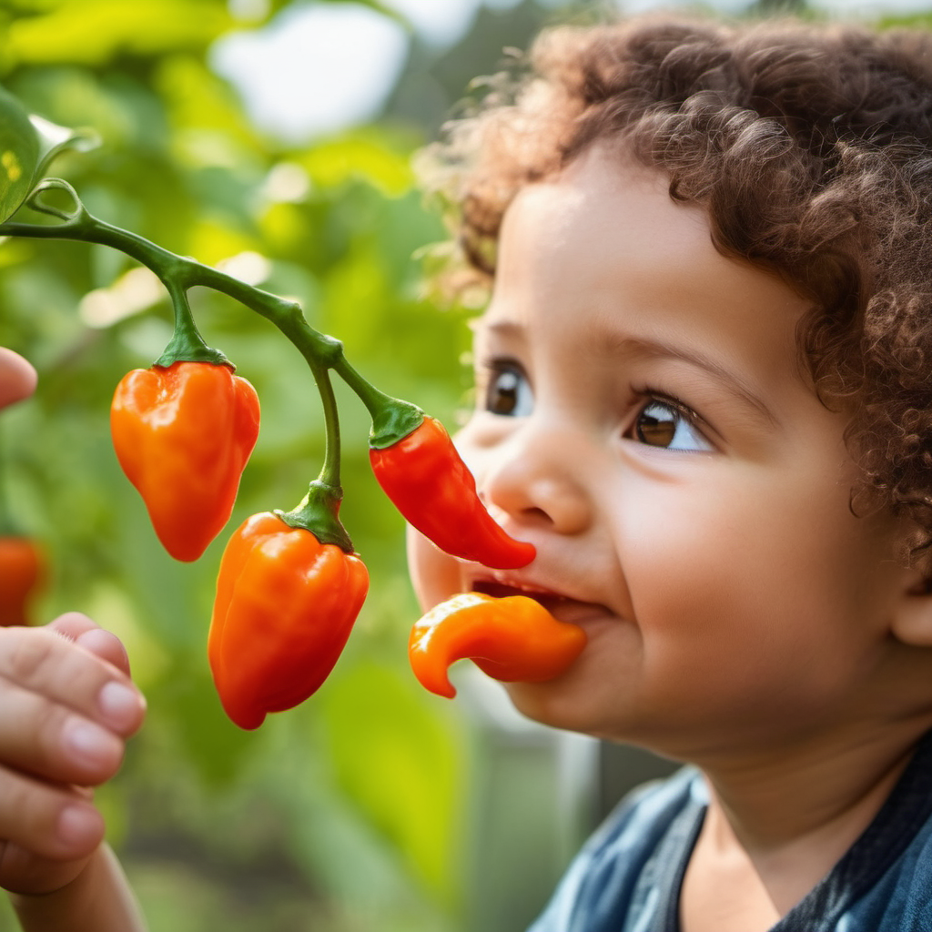 Fresh Habanero Pepper Seed for kids Graines de piment Habanero fraîches pour enfants