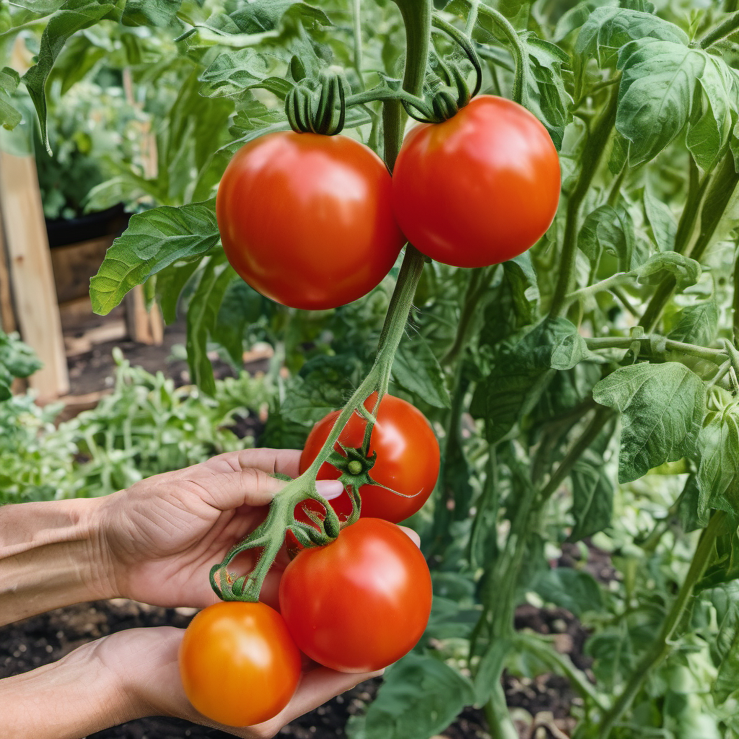 Vibrant Old German Tomato Harvest Vibrante récolte de tomates Vieux Allemand