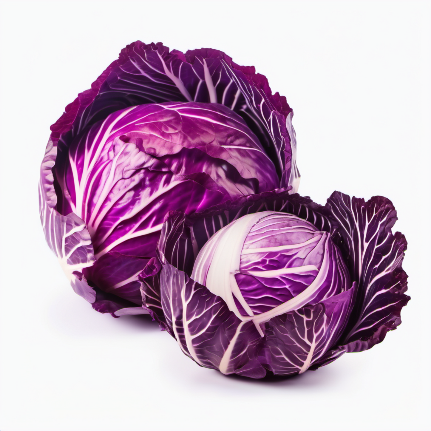 Red cabbage in a white background Chou rouge sur fond blanc