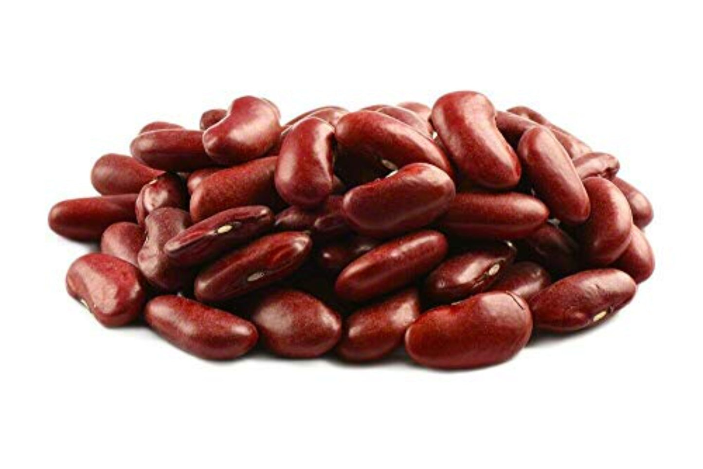 Dark Red Kidney Beans with white background Haricots rouges foncés avec fond blanc