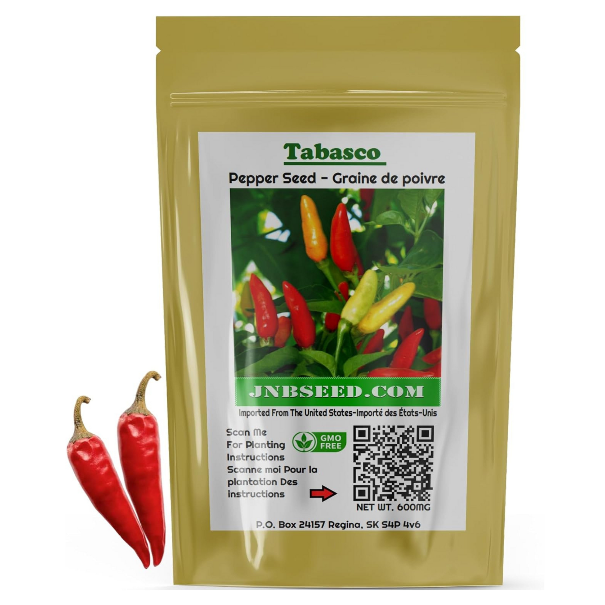 Great for starting your own tabasco pepper garden. Idéal pour démarrer votre propre jardin de poivrons tabasco.