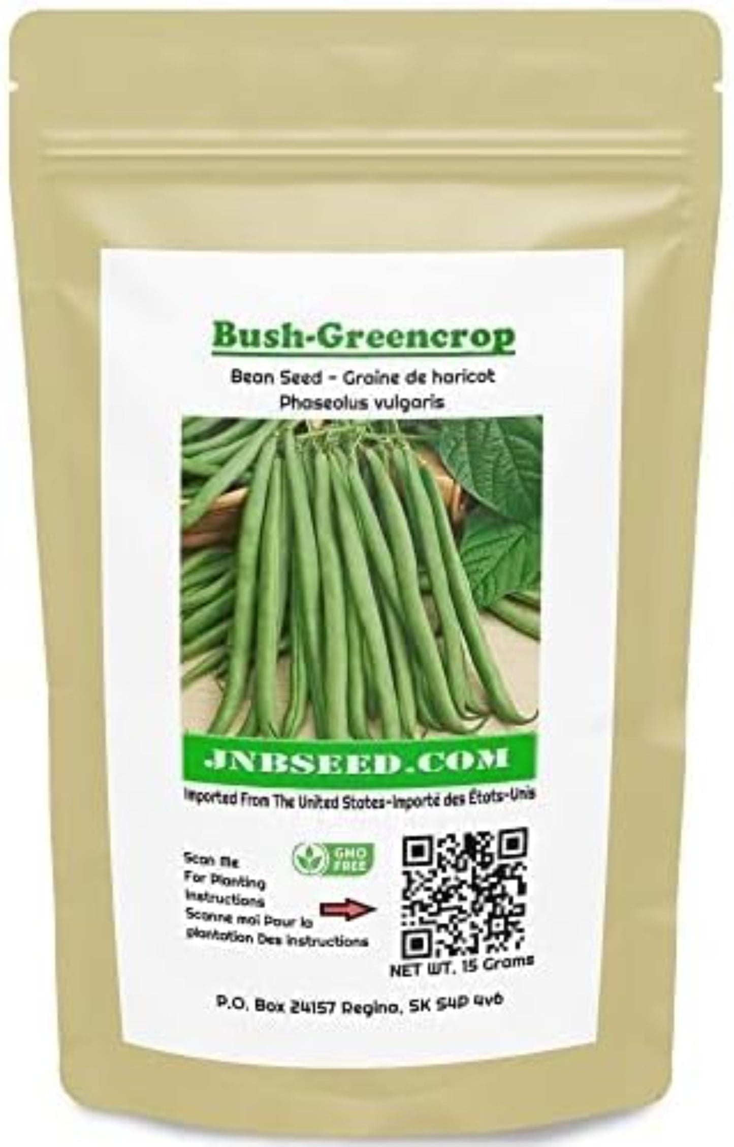 Bush-Greencrop Bean Seed in a pack Bush-Greencrop Bean Seed dans un paquet