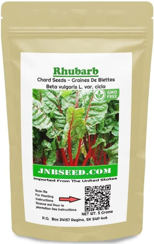 Rhubarb Swiss Chard packet Paquet Rhubarbe Swiss Chard