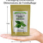 Italian Large Leaf Basil herb packaging dimensions Dimensions de l'emballage de l'herbe de basilic italien à grandes feuilles