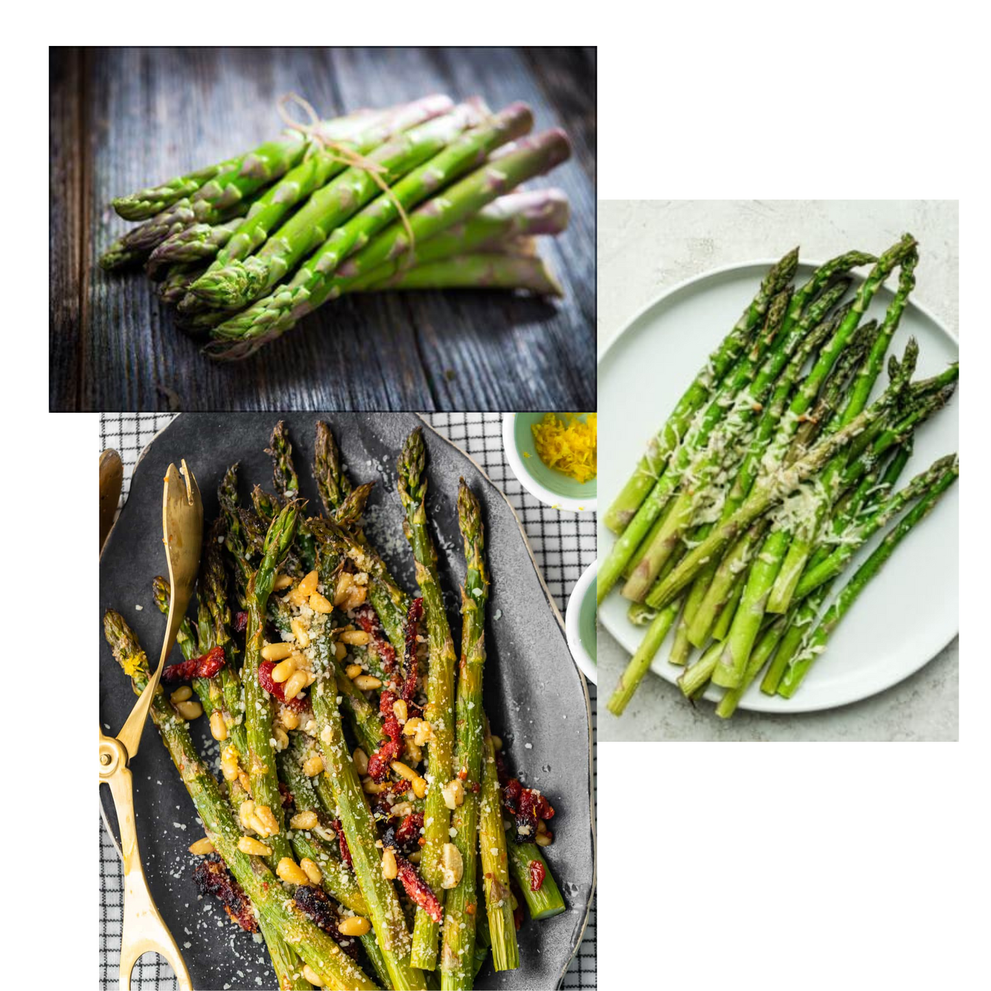 Dish ideas you can make with your freshly harvest asparagus.  Des idées de plats que vous pouvez préparer avec vos asperges fraîchement récoltées. 