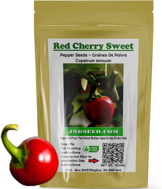 Cherry sweet pepper seed suited for Canada Graine de poivron cerise adaptée au Canada