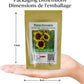 Coreopsis Flower Seeds packaging dimension  Dimension de l'emballage de Coreopsis Flower Seeds