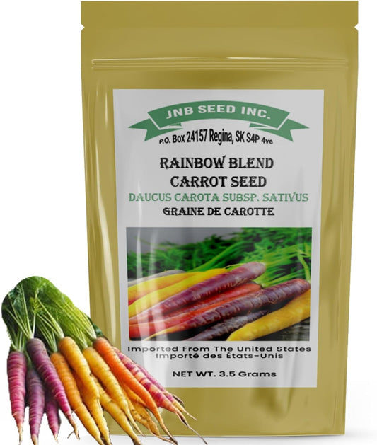 Rainbow Blend Carrot Seed pack for Canada planting Pack de graines de carottes Rainbow Blend pour la plantation au Canada