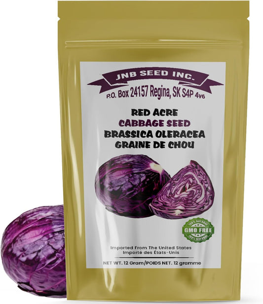 Red Acre Cabbage Seeds pack for Canada planting Pack de graines de chou Red Acre pour la plantation au Canada