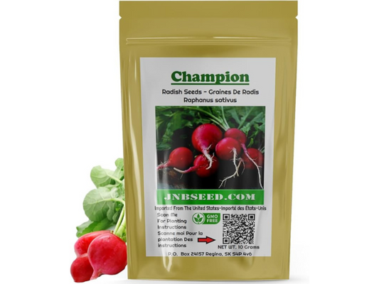 Champion radish seeds pack for Canada planting Pack de graines de radis champion pour la plantation au Canada