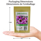 Packaging dimension of purple coneflower seeds Dimension d'emballage des graines de coneflower pourpres