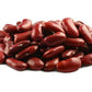 Dark Red Kidney Beans with white background  Haricots rouges foncés avec fond blanc